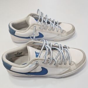 Retro 2012 Nike White With Blue Swish.